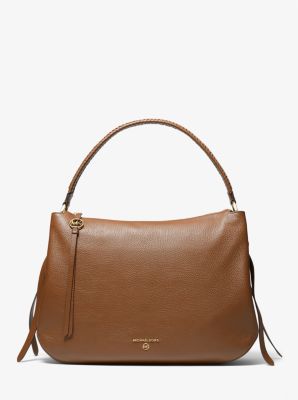 reese large pebbled leather shoulder bag