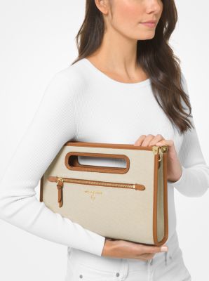 Jane Large Canvas Clutch