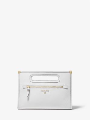 Jane Large Pebbled Leather Clutch