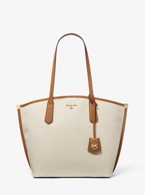 MICHAEL KORS JANE CANVAS TOTE BAG Woman Natural