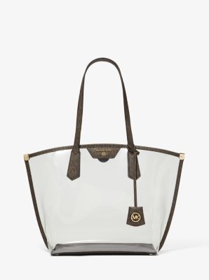 Michael kors large clear on sale tote