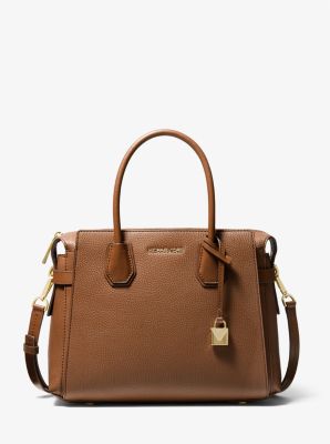 Mercer Medium Pebbled Belted Satchel | Michael Kors Canada