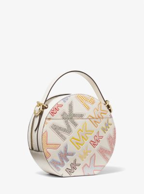 Delaney Medium Logo Embossed Leather Canteen Crossbody Bag