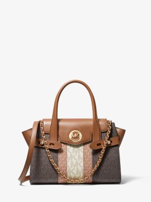 Michael Kors Carmen Small Color-Block Belted Satchel