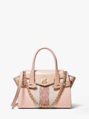 Carmen Small Color-Block Logo Belted Satchel