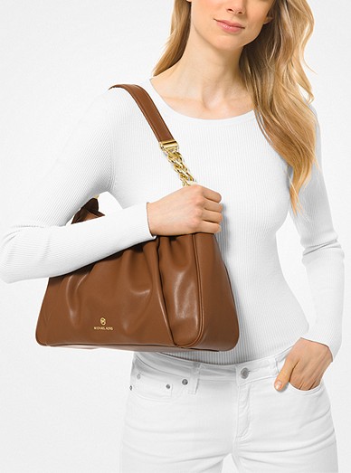 Hannah Medium Pleated Shoulder Bag | Michael Kors