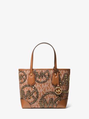 Eva Extra Small Studded Graphic Logo Tote Bag Michael Kors