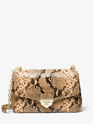 SoHo Large Quilted Snake Embossed Leather Shoulder Bag | Michael Kors