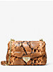 Grand sac à épaule SoHo en cuir gaufré à motif de serpent et matelassé image number 0