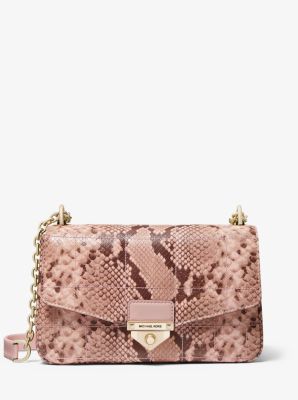 Michael kors hotsell pink snakeskin purse