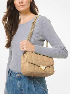 MICHAEL KORS GREENWICH SHOULDER BAG Woman Camel