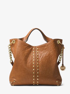 Michael Kors Michael Astor Large Studded Leather Shoulder Tote