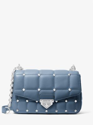 SoHo Large Studded Quilted Leather Shoulder Bag