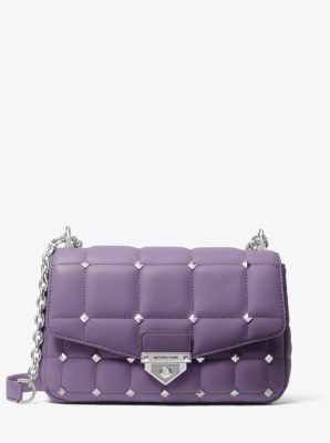 SoHo Large Studded Quilted Leather Shoulder Bag