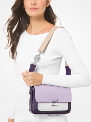 Messenger-Tasche Bradshaw Medium aus Leder in Blockfarben image number 3