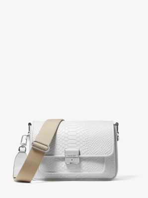 Bradshaw Medium Snake Embossed Leather Messenger Bag image number 4