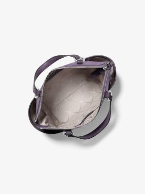 Sullivan Small Two-Tone Saffiano Leather Top-Zip Tote Bag