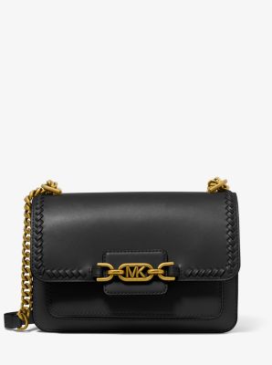 Buy Michael Kors Heather Large Leather Shoulder Bag - Black