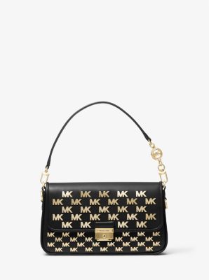 Buy Michael Kors Maeve Large Logo and Faux Leather Crossbody Bag