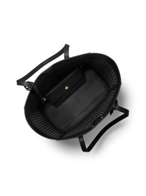 Sinclair Large Perforated Leather Tote Bag in BLACK | Michael Kors