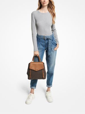 michael kors freya medium logo backpack