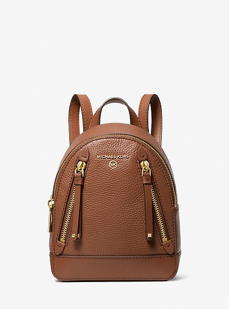 Brooklyn Extra-Small Pebbled Leather Backpack - LUGGAGE - 30T2GBNB0L