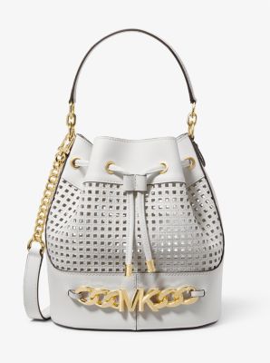 Devon Medium Perforated Leather Bucket Bag | Michael Kors