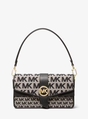 MICHAEL Michael Kors Jet Set Charm Large Logo Shoulder Bag in Natural