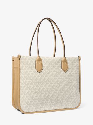 Heidi Large Stripe Signature Logo Tote Bag image number 2