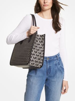 Heidi Large Logo Jacquard Tote Bag | Michael Kors