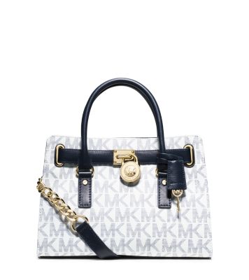 Michael michael kors hamilton medium logo satchel new arrivals