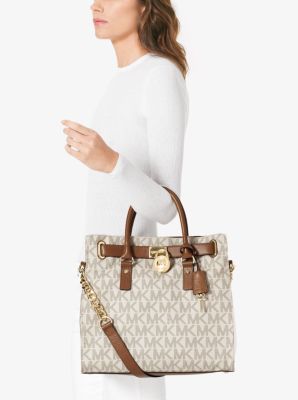 Michael kors shop hamilton tote white