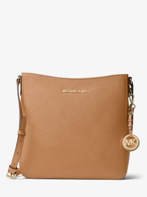 Jet Set Large Saffiano Leather Messenger Bag Michael Kors