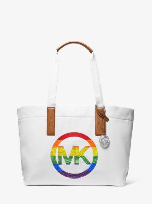 PRIDE The Michael Large Embellished Logo Canvas Tote Bag image number 0