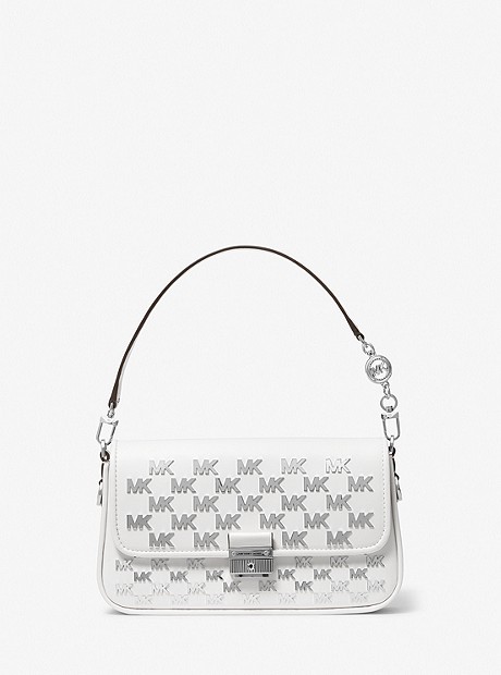Bradshaw Small Embellished Faux Leather Convertible Shoulder Bag - OPTIC WHITE - 30T2S2BL1Y