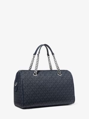 Bandolera tipo duffel Blaire mediana con rayas de logotipo