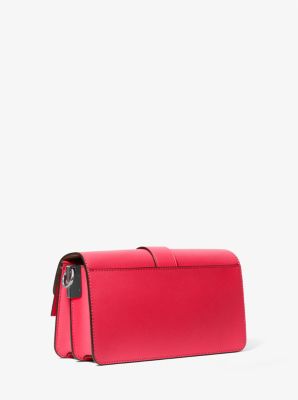 Greenwich Medium Saffiano Leather Shoulder Bag in GERANIUM | Michael Kors