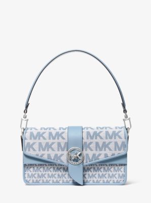 Buy MICHAEL Michael Kors Blue Greenwich Logo Medium Shoulder Bag