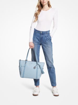 Sullivan Large Logo Top-Zip Tote Bag in CHAMBRAY | Michael Kors
