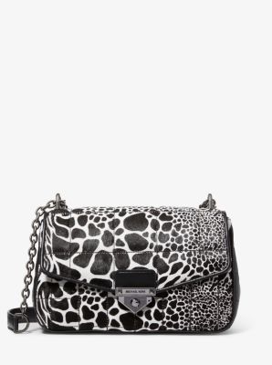 Soho Large Quilted Animal Print Calf Hair Should Bag | Michael Kors