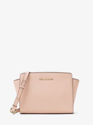 michael kors selma medium metallic leather crossbody