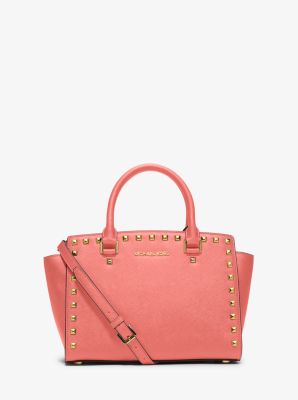 michael kors selma studded medium satchel