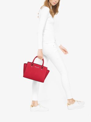 MICHAEL KORS Selma Medium Bright Red Messenger Bag