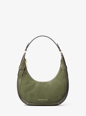 Preston Small Suede Crescent Shoulder Bag image number 0