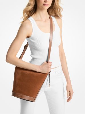 Borsa messenger Townsend in pelle scamosciata con impunture image number 2