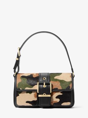 Colby Medium Camouflage Print Calf Hair Shoulder Bag Michael Kors