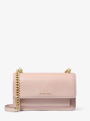 MK Wandelbare Schultertasche Claire Large Aus Gekrispeltem Leder - Rosa