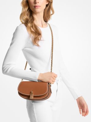 Mila Small Hand-Stitched Leather Shoulder Bag image number 3