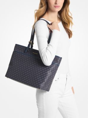 Winston Large Signature Logo Print Woven Tote Bag image number 3