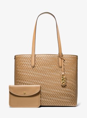 Eliza Extra-Large Hand-Woven Leather Tote Bag image number 3